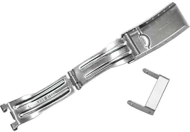 【楽天市場】腕時計メタルブレスレット用 三つ折れダブルロック バックルSS 14mm DE-644SB：腕時計収納 工具専門店Youマルシェ