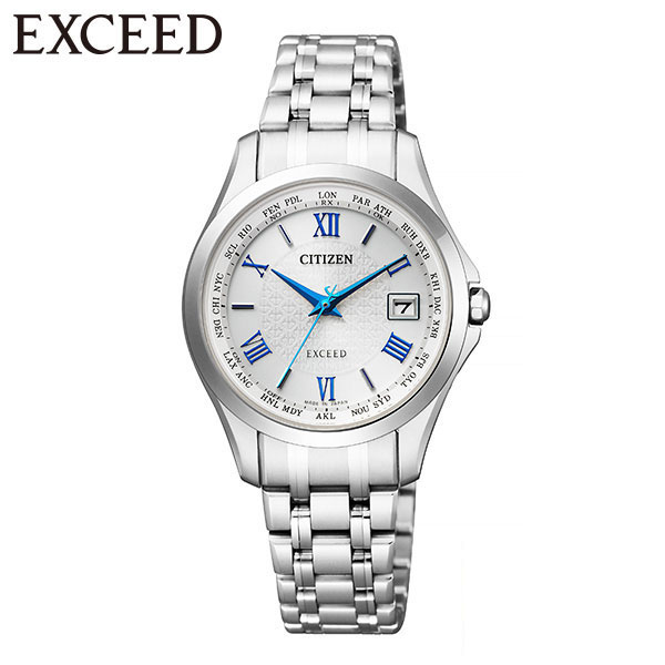 【お取り寄せ】シチズン エクシード エコドライブ 電波 ソーラー電波時計 EC1120-59B CITIZEN citizen eco-drive EXCEED 国内正規品 腕時計 レディース ソーラー チタン シルバー ブルー ホワイトデー お返し 誕生日プレゼント 女性 彼女 女友達 ギフト
