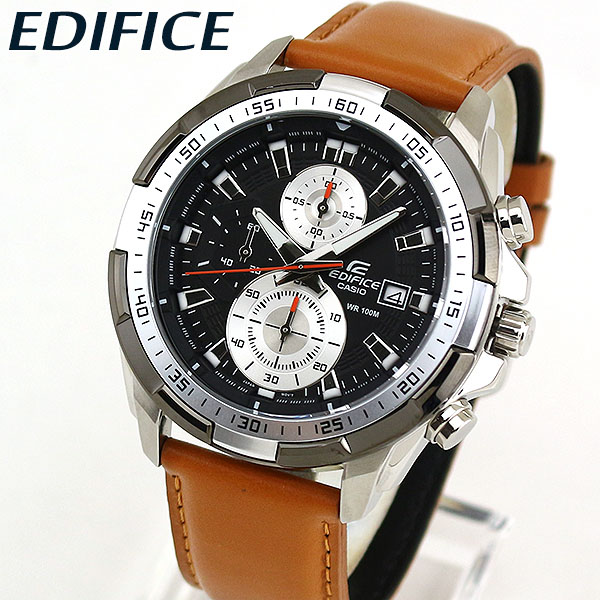 【楽天市場】CASIO カシオ EDIFICE エディフィス EFR-539L-1BV メンズ 腕時計 革ベルト レザー クロノグラフ 黒