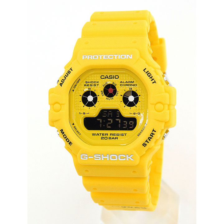 yellow g shock watch