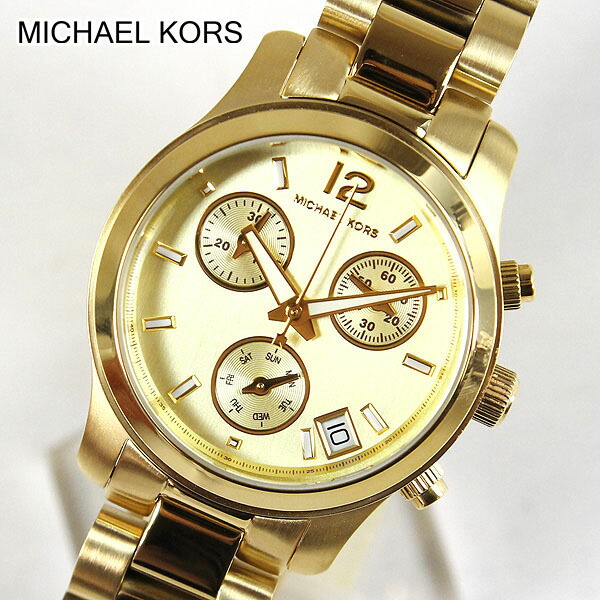 豪華 楽天市場 Michael Kors マイケルコース Mk5384 Runway ランウェイ 男女兼用 ユニセックス レディース 腕時計 時計 ブランド クロノグラフ ゴールド 金 中学生 高校生 母の日 実用的 誕生日プレゼント 女性 彼女 友達 娘 ギフト ブランド腕時計通販の加藤時計店