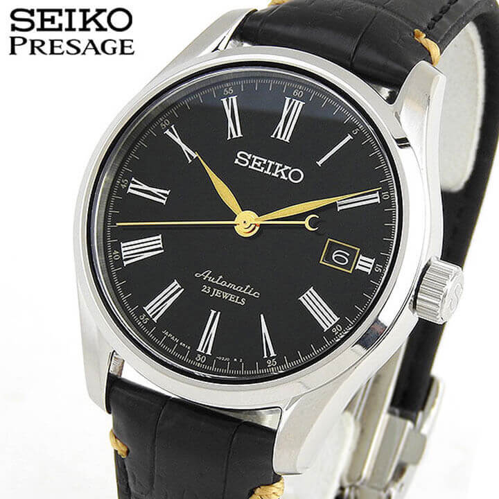 安い 豆皿付き セイコー プレザージュ 腕時計 Seiko Presage メンズ 自動巻き 漆ダイヤル うるし Sarx029 ブラック 国内正規品 メカニカル クロコダイル 誕生日 就職祝い 入学祝い 卒業祝い 息子 男子 誕生日プレゼント 男性 彼氏 旦那 夫 友達 ギフト 見やすい