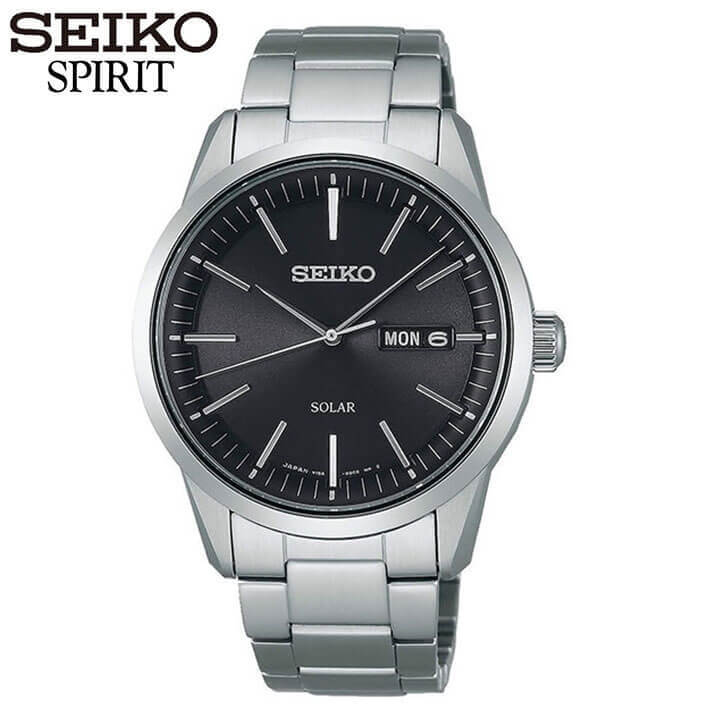 超大特価 Seiko セイコー Spirit スピリット Sbpx063 国内正規品 メンズ 腕時計 ウォッチ メタル バンド ソーラー アナログ 黒 ブラック 銀 シルバー 就職祝い 入学祝い 卒業祝い 息子 男子 高校生 誕生日プレゼント 男性 彼氏 旦那 夫 友達 ギフト ブランド腕時計