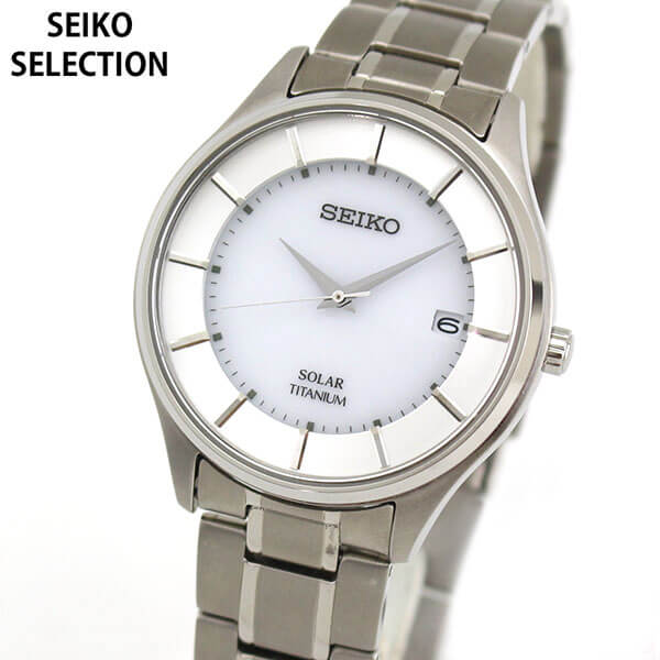 【お取り寄せ】セイコー セレクション 腕時計 SEIKO SELECTION メンズ チタン ソーラー ペアシリーズ SBPX101 国内正規品 ウォッチ メタル バンド アナログ シルバー 誕生日プレゼント 男性 彼氏 旦那 夫 友達 ギフト