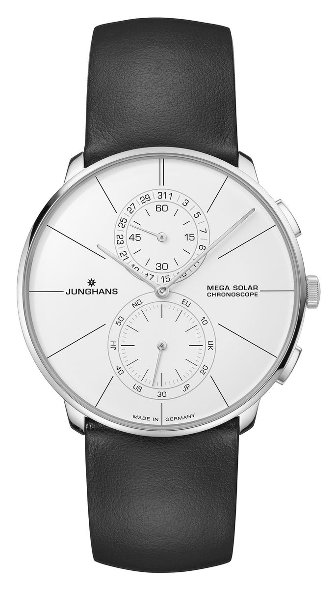 【10%OFFクーポン★FASHION SPECIAL FAIR★4/21・9:59まで】 ユンハンス JUNGHANS 59 4200.00 マイスター ファイン クロノスコープ メガ ソーラー 39.5mm サファイアガラス 電波時計 国内正規品 腕時計