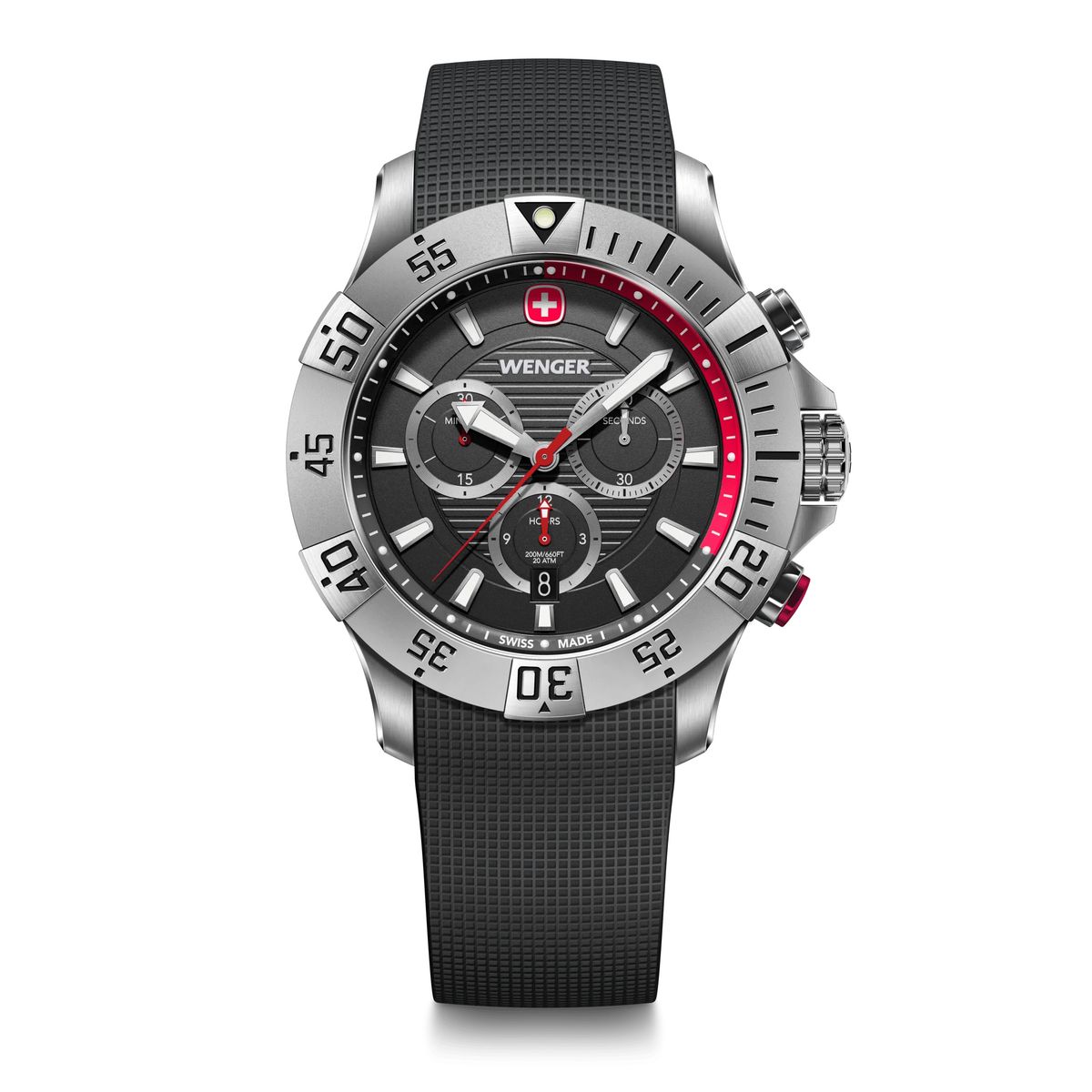 【2000円OFFクーポン★お買い物マラソン★7/26・1:59まで】 ウェンガー WENGER 01.0643.122 シーフォース クロノ 43mm 国内正規品 腕時計｜時計館 タケカワ