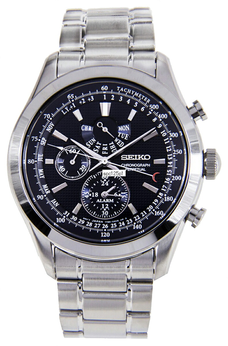[10年保証] [生産終了 希少海外モデル] SEIKO SPC125P1 セイコー アラーム クロノグラフ パーペチュアル カレンダー ｜時計屋さん ロジスティックス