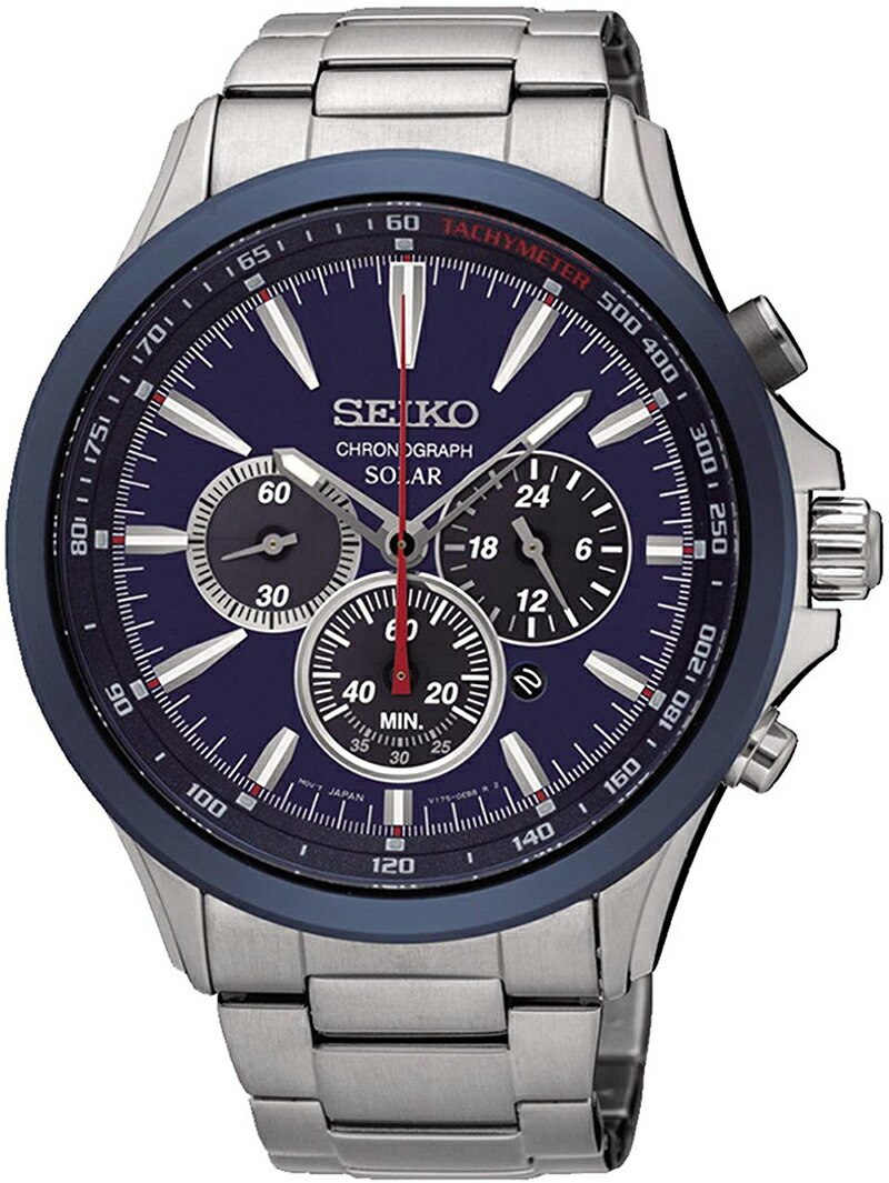 [10年保証] SEIKO SSC495P1 [セイコーインポート] セイコー ソーラー クオーツ クロノグラフ 100m防水 [逆輸入モデル]