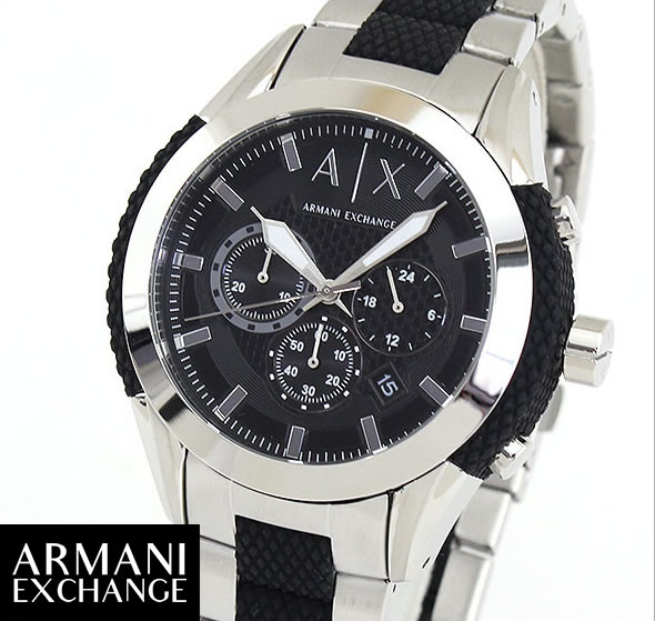 【楽天市場】【ARMANI EXCHANGE】アルマーニ・エクスチェンジ AX1214 メンズ腕時計 watch メタル×ラバー クロノグラフ