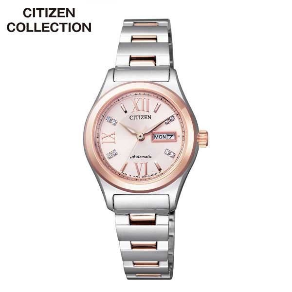 【無料刻印】【お取り寄せ】シチズンコレクション メカニカル シチズン PD7166-54W CITIZEN COLLECTION 国内正規品 腕時計 レディース 機械式 自動巻き 10気圧防水 日付カレンダー メタルバンド ビジネス 誕生日プレゼント 女性 彼女 女友達 ギフト 時計 新社会人 腕時計｜加藤時計店　Gショック店