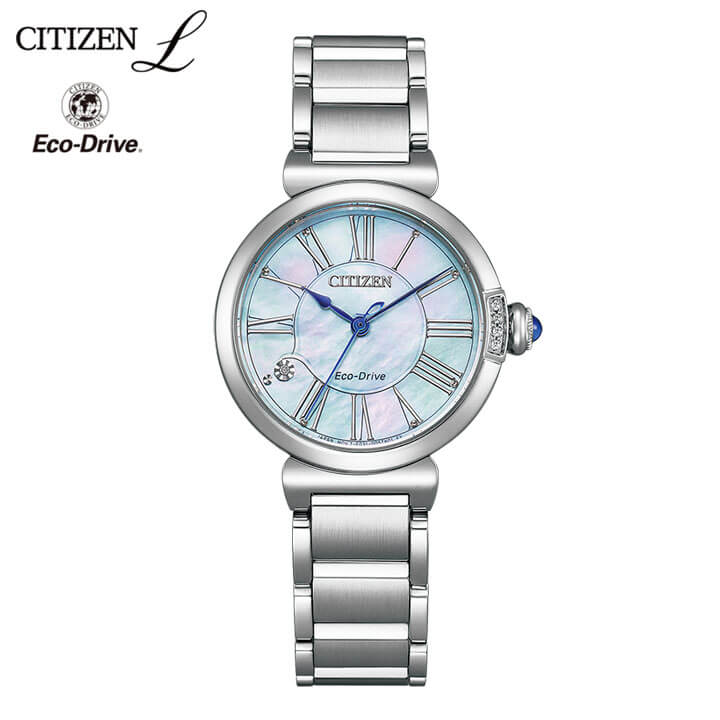 【お取り寄せ】シチズン エル エコドライブ ソーラー アナログ メタル 銀 シルバー 青 ブルー レディース CITIZEN L May bells スズラン EM1060-87N 腕時計 サステナブル ラウンドコレクション 腕時計 時計 誕生日プレゼント 女性 彼女 ギフト