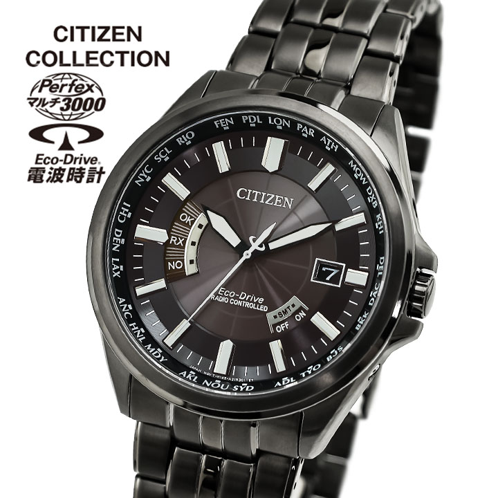 【お取り寄せ】シチズン コレクション NIGHT COLOUR EDITION CB0294-54E 腕時計 エコドライブ電波 ソーラー電波 アナログ メタル 黒 ブラック 国内正規品 メンズ CITIZEN COLLECTION