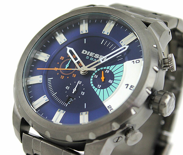 Diesel ディーゼル 時計 おしゃれ ブランド Stronghold ストロングホールド Dz4358 海外モデル メンズ 腕時計 ウォッチ メタル バンド クオーツ アナログ 青 ブルー ガンメタル 誕生日プレゼント 男性 バレンタイン ギフト Lojascarrossel Com Br