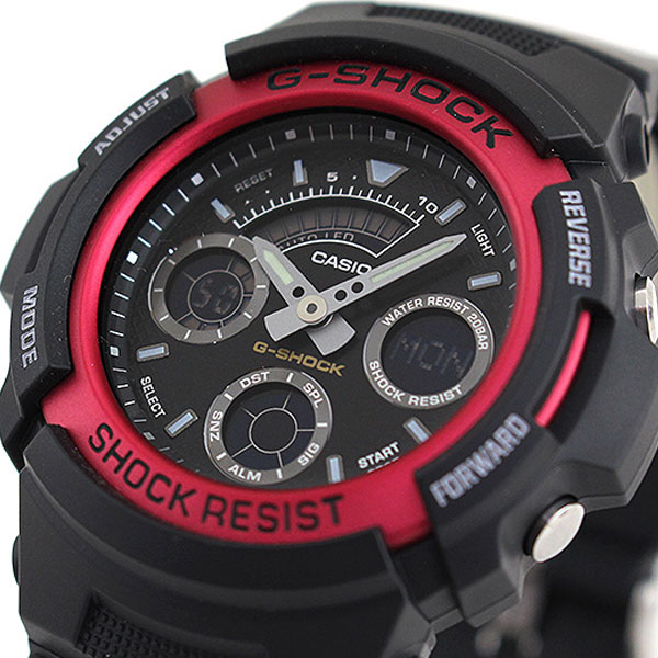 楽天市場 Casio カシオ G Shock Gショック アナログ 赤 レッド 黒 ブラック 多機能 防水 時計 スポーツ メンズ 腕時計 アナデジ Aw 591 4a ジーショック 誕生日プレゼント 男性 彼氏 旦那 夫 友達 息子 ギフト 加藤時計店 Gショック楽天市場店