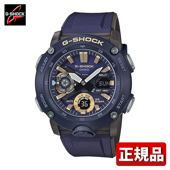 人気が高い Casio カシオ G Shock Gショック ジーショック Ga 00 カーボン 軽い メンズ 腕時計 防水 ウレタン 多機能 アナログ ブルー 青 ネイビー 金 ゴールド Ga 00 2ajf 国内正規品 就職祝い 入学祝い 卒業祝い 息子 男子 誕生日プレゼント 男性 彼氏 旦那 夫