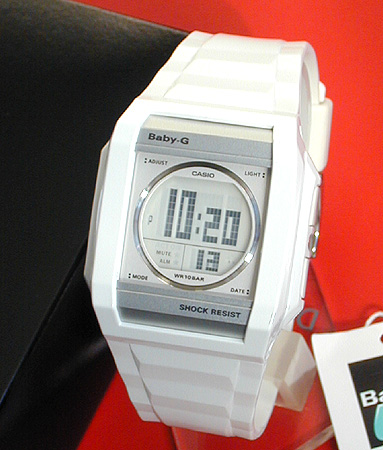 【楽天市場】CASIOカシオBaby-GベビーG ベイビージー BG-811-7DRホワイト スクエアモデルBaby-Gレディース 腕時計