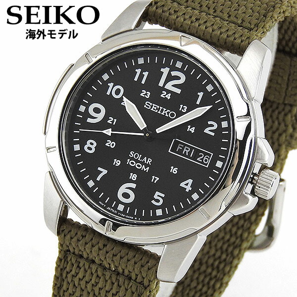 楽天市場 Seiko セイコー Sne095p2 海外モデル メンズ 腕時計 ウォッチ ナイロン バンド ソーラー カジュアル 黒 ブラック カーキ 逆輸入 父の日 実用的 誕生日プレゼント 男性 彼氏 旦那 夫 友達 息子 ギフト 加藤時計店 Gショック楽天市場店