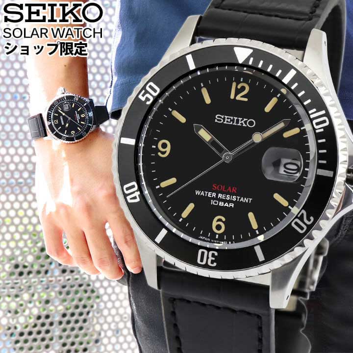 楽天市場 今治タオル付き Seiko セイコー Solar Watch ソーラーウォッチ ヴィンテージデザイン ショップ限定モデル メンズ 腕時計 時計 黒 ブラック シンプル ビジネス オフィス 誕生日プレゼント 男性 彼氏 旦那 夫 社会人 友達 ギフト Szev013 国内正規品 加藤時計