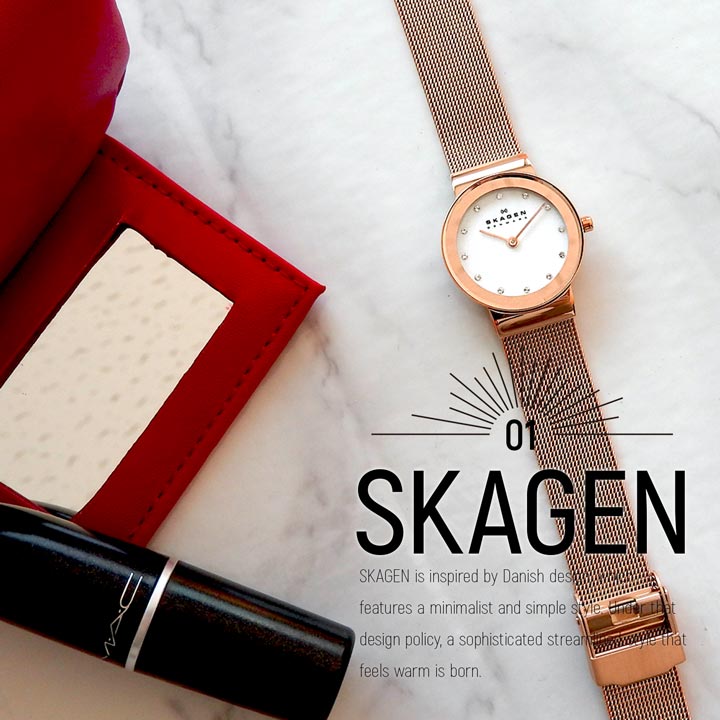 楽天市場 Skagen スカーゲン 時計 おしゃれ かわいい 北欧 ブランド 358srrd 海外モデル レディース 腕時計 メタル バンド アナログ 金 ピンクゴールド 白蝶貝 北欧デザイン 就職祝い 入学祝い 娘 女子 中学生 高校生 母の日 誕生日プレゼント 女性 彼女 友達 ギフト