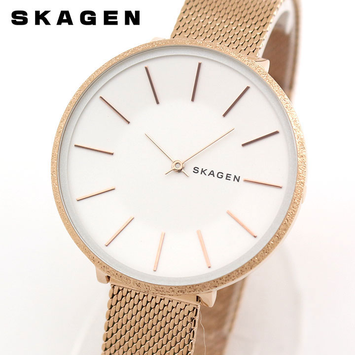 正規激安 クーポンで300円off 23日9 59まで Skagen スカーゲン Karolina Skw2726 レディース 腕時計 メタル メッシュバンド 北欧 白 ホワイト ピンクゴールド ローズゴールド キラキラ 就職祝い 入学祝い 娘 女子 中学生 高校生 母の日 誕生日プレゼント 女性 彼女