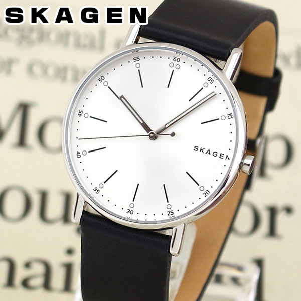 【楽天市場】SKAGEN スカーゲン Signatur シグネチャー SKW6353 メンズ 北欧 腕時計 革ベルト レザー 黒 ブラック