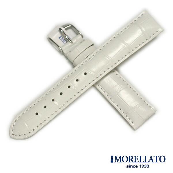 モレラート　アマデウス　アリゲーター黒　シルバー尾錠付き　20 モレラート アマデウス アリゲーター黒 シルバー尾錠付き 20