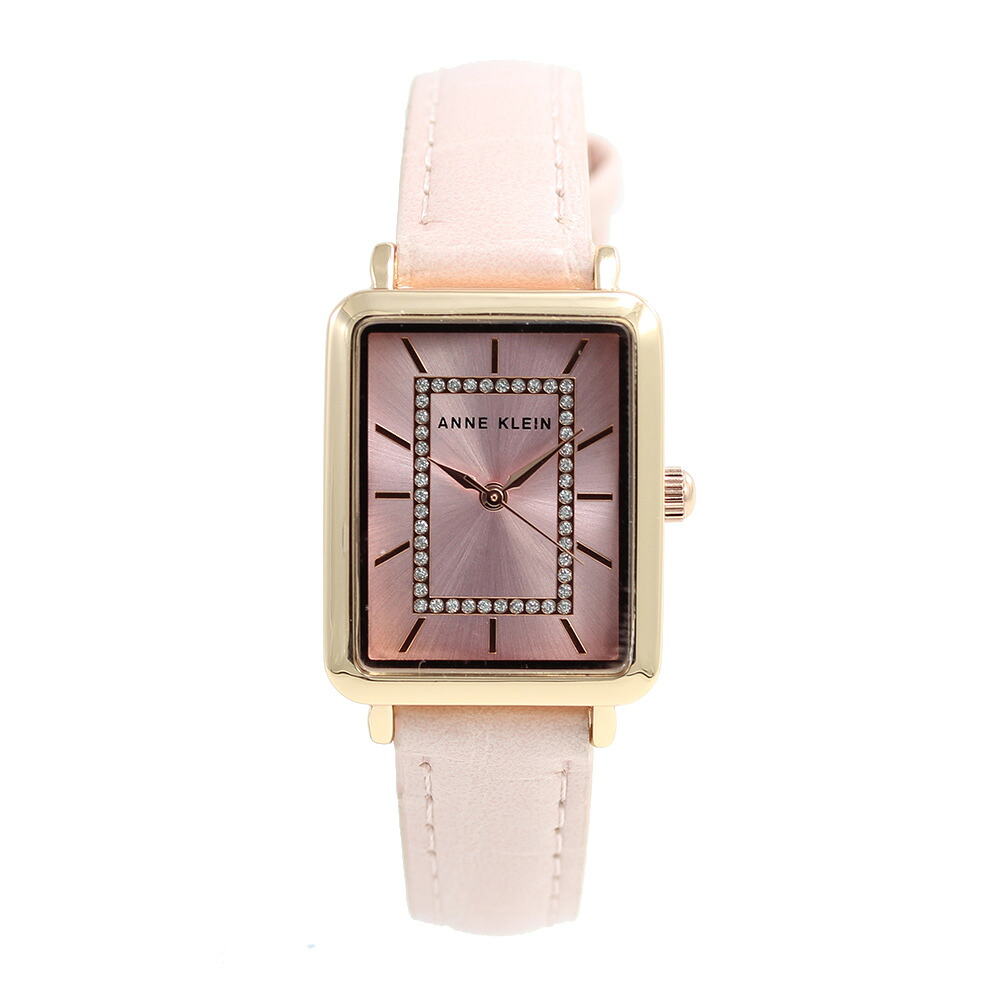 ANNE KLEIN ANNE KLEIN AK/3820RGPK クォーツ ピンク ローズゴールド スクエア プレミアム クリスタル セラミック レディース アナログ ３針 腕時計 プレゼント ギフト 1年保証 送料無料