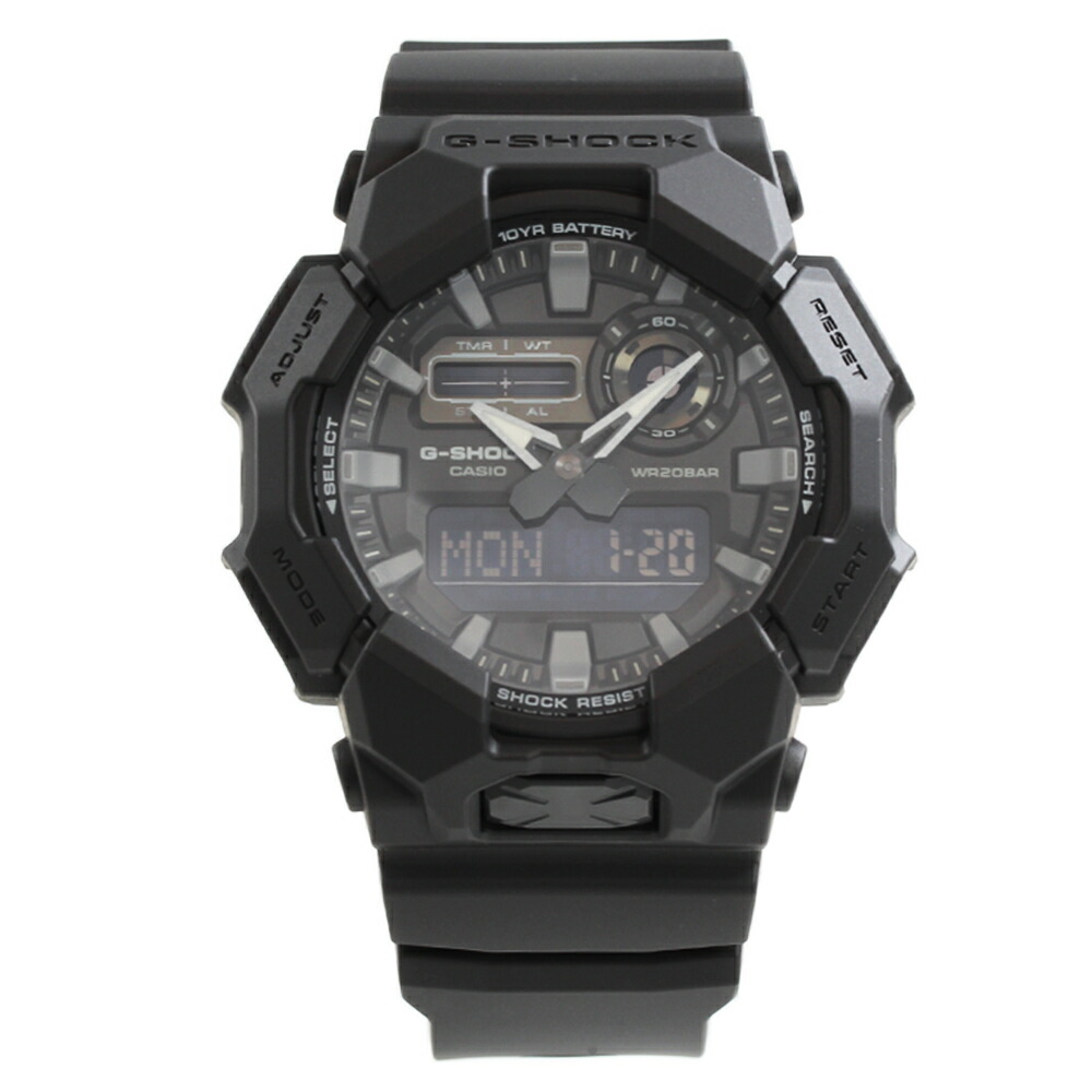 CASIO G-SHOCK GA-010-1A1 アナデジ 10年バッテリー Big caseシリーズ ブラック メンズ 腕時計 プレゼント ギフト 1年保証 送料無料