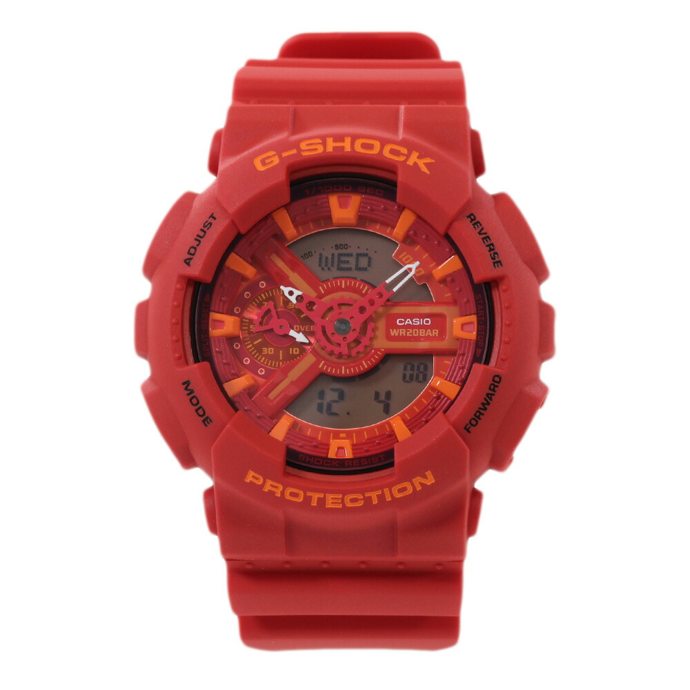 CASIO G-SHOCK GA-110AC-4A 110 SERIES アナデジ メンズ レッド ジーショック 腕時計 プレゼント ギフト 1年保証 送料無料|時計倉庫TOKIA