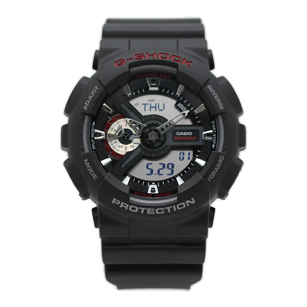 CASIO カシオ G-SHOCK ジーショック Gショック 110 SERIES腕時計 時計 メンズ 防水 クオーツ アナデジ 2針 ブラック GA-110-1Aプレゼント ギフト 1年保証 送料無料｜時計倉庫TOKIA