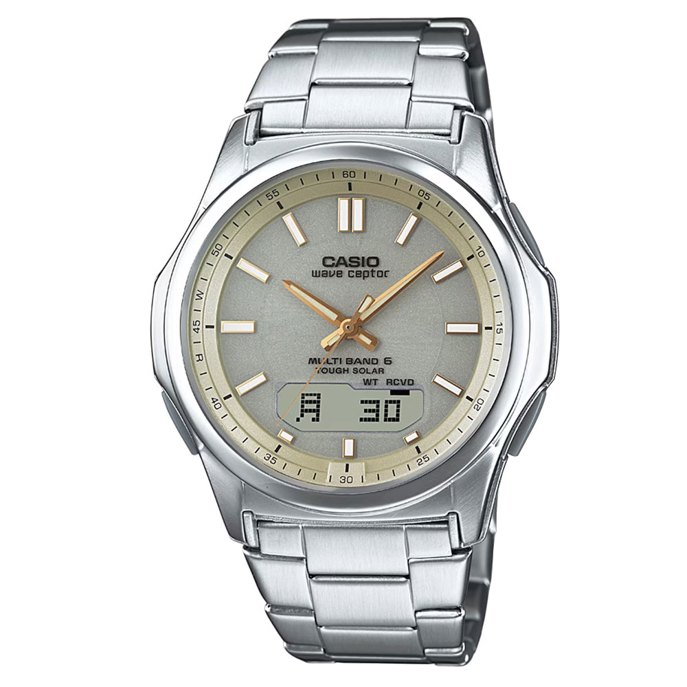 CASIO カシオ WVA-M630D-9A アナデジ 電波ソーラー WAVE CEPTOR ウェーブセプター ソーラーコンビネーションメンズ 腕時計 プレゼント ギフト 1年保証 送料無料