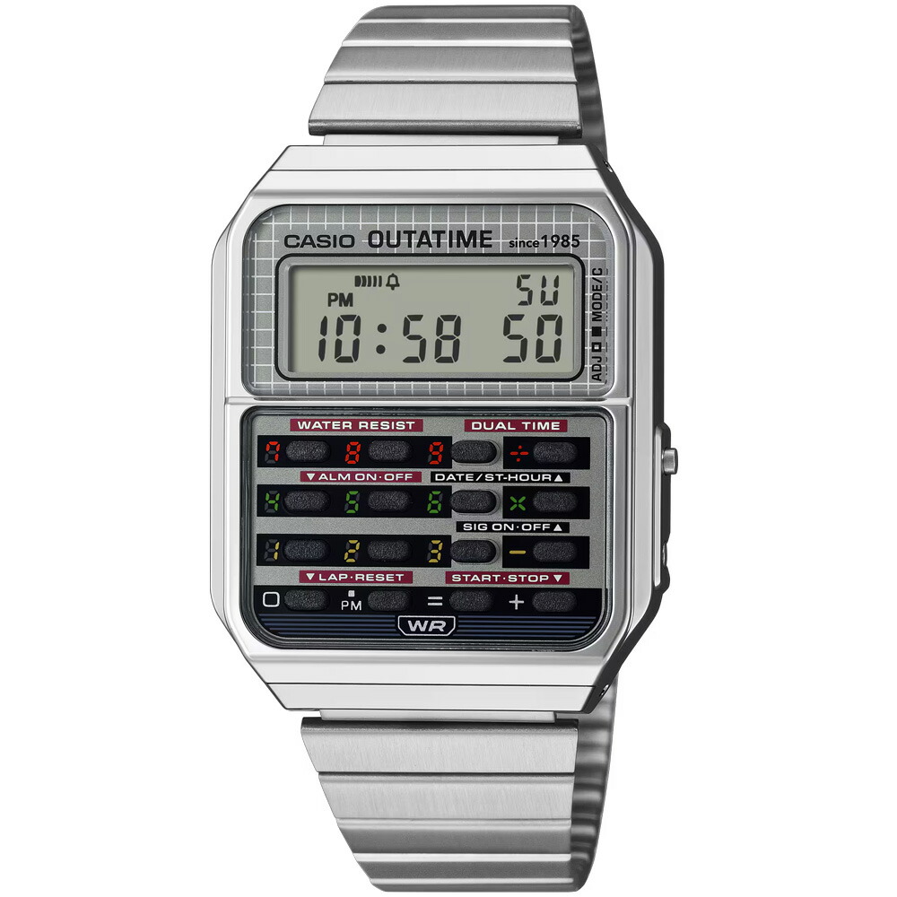 【海外モデル】CASIO カシオ CA-500WEBF-1A デジタル クオーツ Back to the Future コラボ バック・トゥ・ザ・フューチャー カリキュレーター デロリアン メンズ 腕時計 プレゼント ギフト 1年保証 送料無料