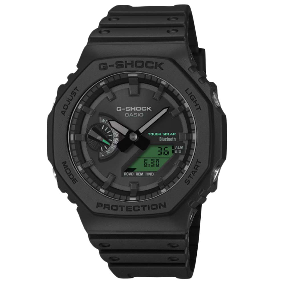 CASIO G-SHOCK GA-B2100BEG-1A アナデジ ソーラー ジーショック BLACK AND ELECTRO GREEN ブラック エレクトログリーン モバイルリンク機能 メンズ 腕時計 プレゼント ギフト 1年保証 送料無料