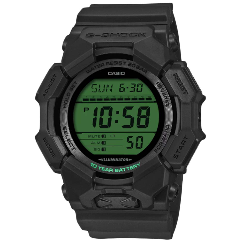 CASIO G-SHOCK GD-010BEG-1 デジタル クオーツ ジーショック　BLACK AND ELECTRO GREEN　ブラック エレクトログリーン メンズ 腕時計 プレゼント ギフト 1年保証 送料無料