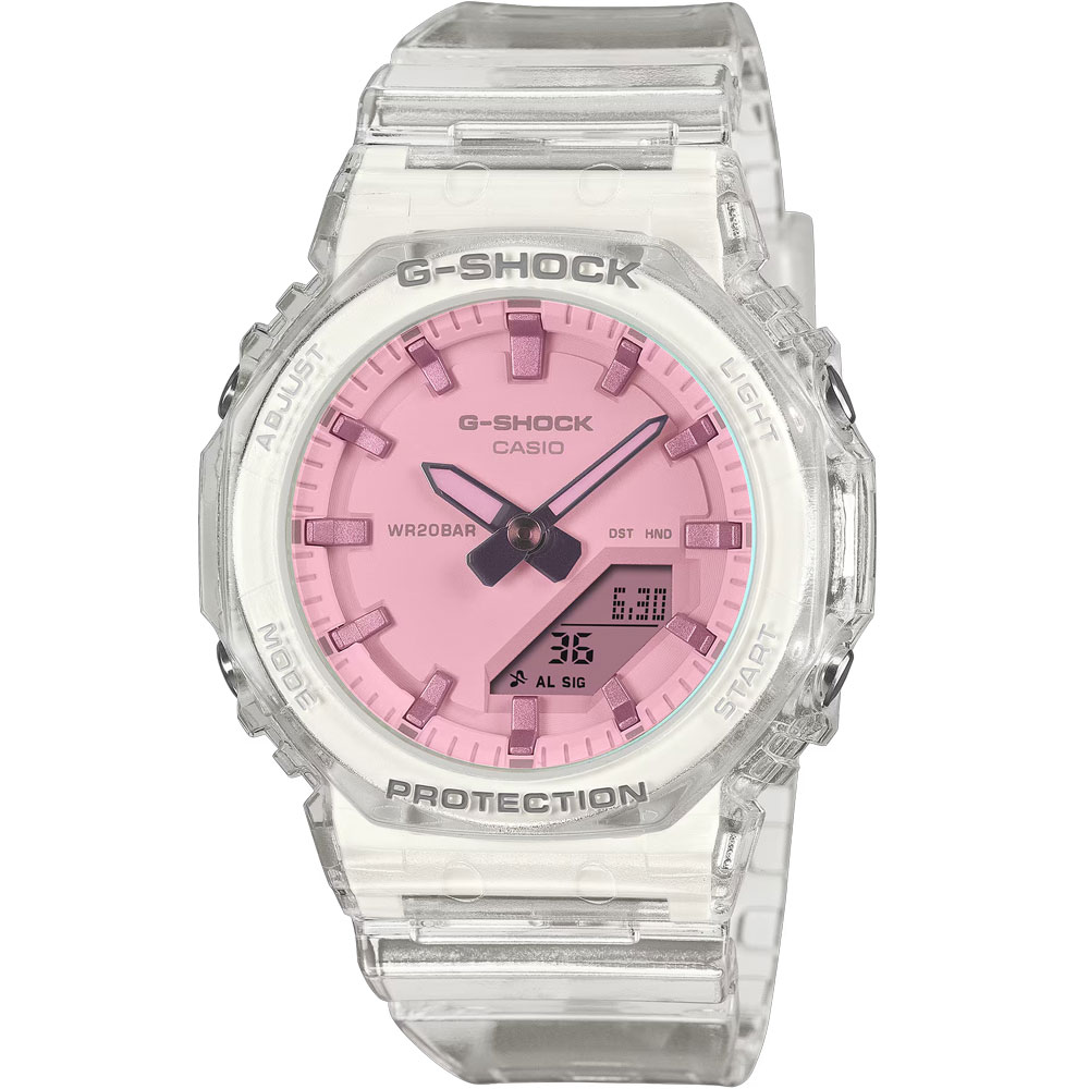 CASIO G-SHOCK GMA-P2100SR-7A アナデジ クオーツ カシオ ジーショック クリア ホワイト ピンク レディース 腕時計 プレゼント ギフト 1年保証 送料無料