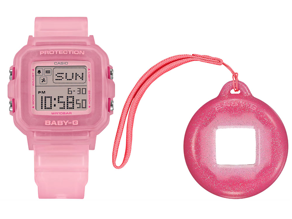 CASIO Baby-G BGD-10KG-4 デジタル クオーツ BABY-G＋PLUS スケルトン Y2K ピンク ストラップ付専用ホルダー レディース腕時計 プレゼント ギフト 1年保証 送料無料｜時計倉庫TOKIA