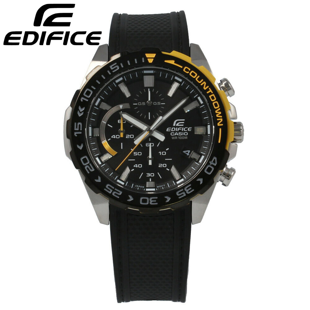 【楽天市場】CASIO カシオ / EDIFICE エディフィス EFR-566PB-1A クロノグラフ ブラック×イエロー 腕時計 メンズ