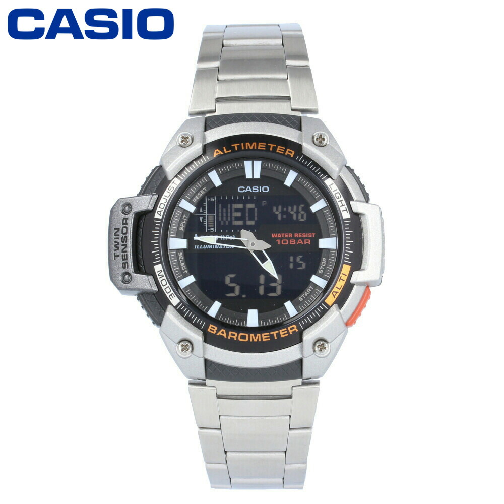 春夏新色 Casio カシオ Standard スタンダード チープカシオ 腕時計 時計 メンズ レディース ユニセックス アナログ デジタル Outgear アウトギア カジュアル アウトドア スポーツ 防水 コンパス シルバー 銀 メタル Sgw 450hd 1b プレゼント ギフト 1年保証 工場