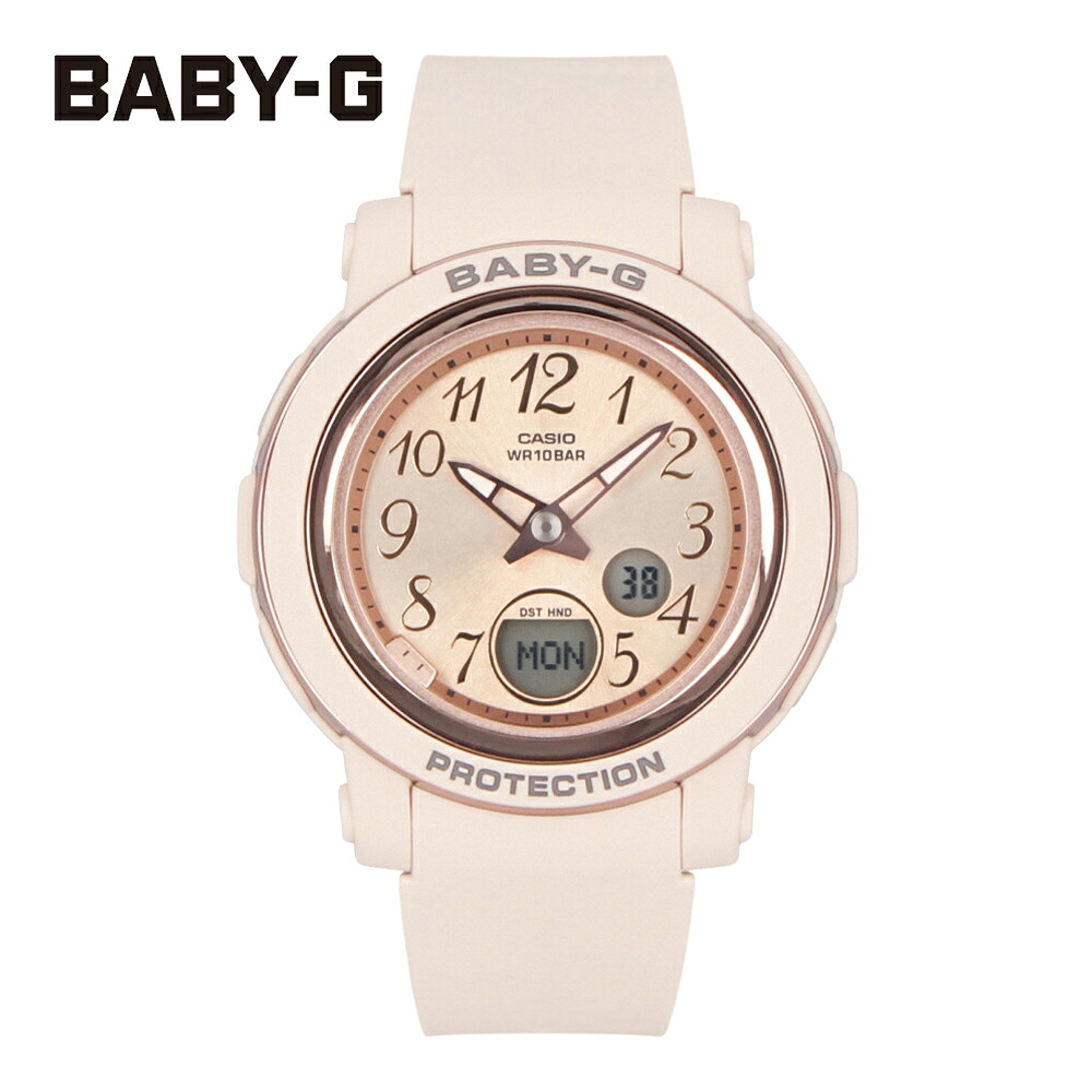 CASIO カシオ Baby-G ベビージー ベビーG BGA-290 Series腕時計 レディース 防水 クオーツ アナデジ 2針 ピンクベージュ ピンクゴールド BGA-290SA-4A｜時計倉庫TOKIA