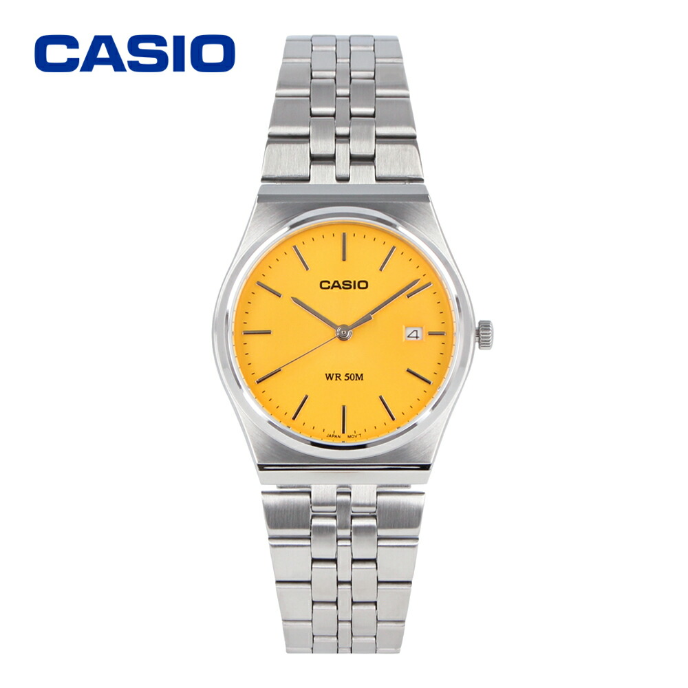 CASIO カシオ カシオスタンダード チープカシオ チプカシ 腕時計 時計 ユニセックス メンズ レディース クオーツ アナログ 3針 ステンレス メタル シルバー イエロー MTP-B145D-9A プレゼント ギフト 1年保証 送料無料