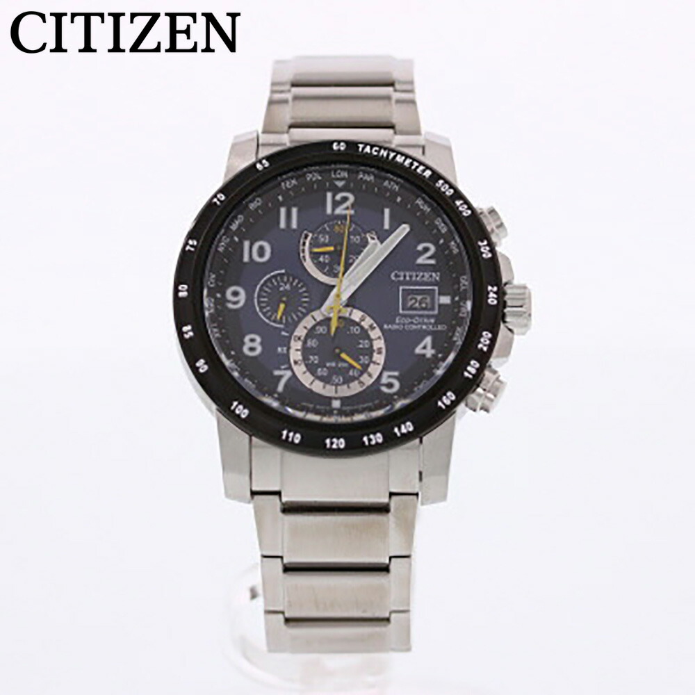注目の Citizen Collection シチズン コレクション 腕時計 時計 メンズ アナログ 電波 ソーラー エコドライブ Eco Drive クロノグラフ 海外モデル ビジネス 仕事 就活 防水 ステンレス ブレス シルバー 銀 ブルー 青 At8124 91l プレゼント ギフト 1年保証 激安の