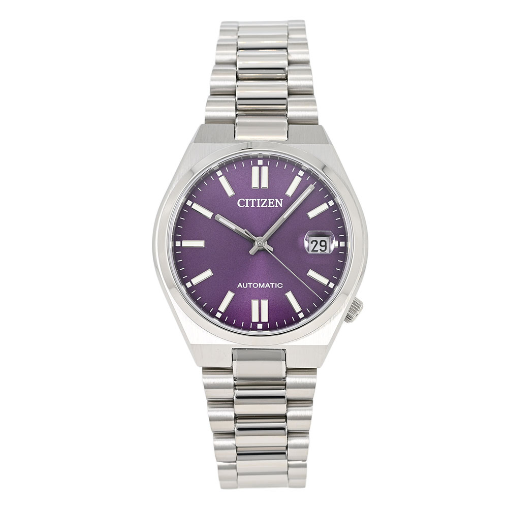 CITIZEN シチズン NJ0200-50W アナログ 自動巻き COLLECTION TSUYOSA Collection ツヨサコレクション ケース37mm 小ぶり　パープルメンズ 腕時計 プレゼント ギフト 1年保証 送料無料