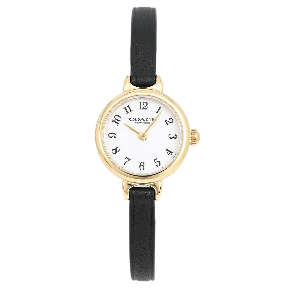COACH コーチ 14504654 アナログ クオーツ IRIS アイリス ゴールド レザー ブラック レディース腕時計 プレゼント ギフト メーカー2年保証 送料無料|時計倉庫TOKIA