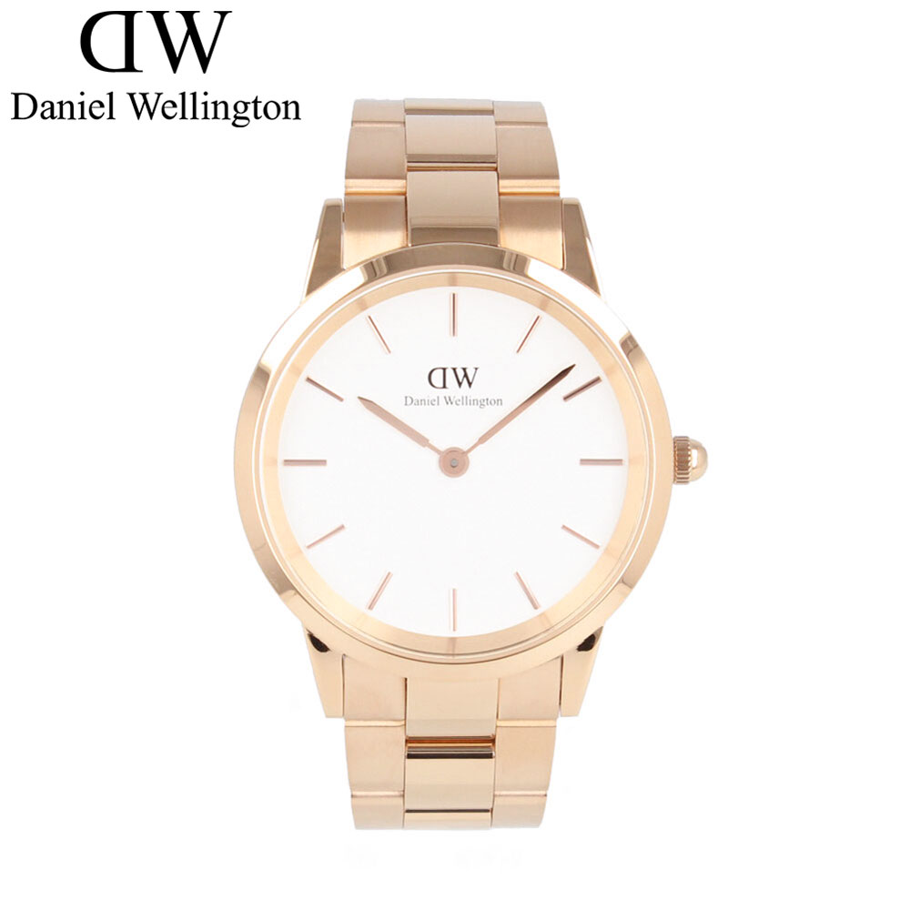 メンズ腕時計 ポイント2倍 Daniel Wellington ダニエルウェリントン Dw Iconic Link アイコニック リンク腕時計 時計 メンズ クオーツ アナログ 2針 ステンレス メタル ピンクゴールド ホワイト Dwプレゼント ギフト 1年保証 送料無料 時計 倉庫tokia