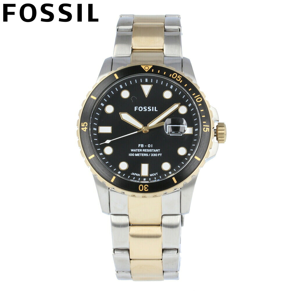 【楽天市場】FOSSIL フォッシル 腕時計 時計 メンズ 男性 アナログ クオーツ 電池 3針 シンプル 日付 デイト ダイバー FB-01 ...