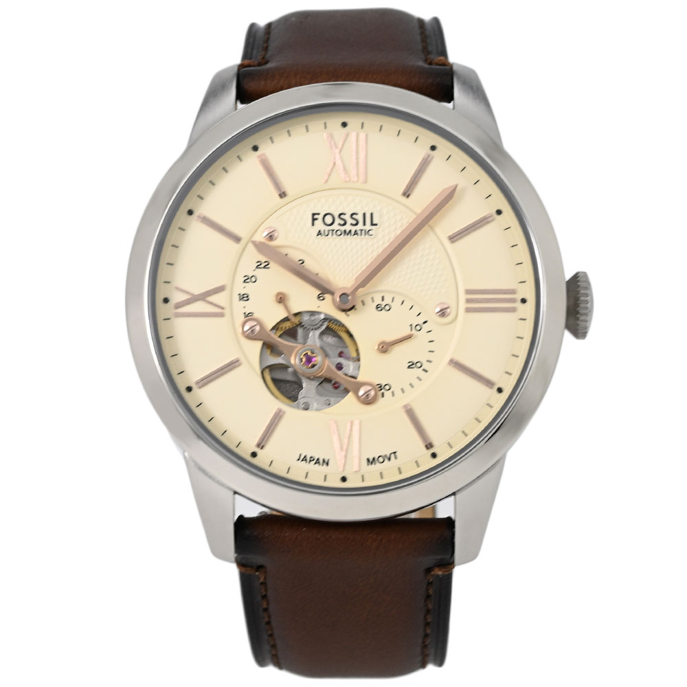 【楽天市場】FOSSIL フォッシル ME3266 アナログ 自動巻き TOWNSMAN タウンズマン オートマティック ブラウンレザー ...