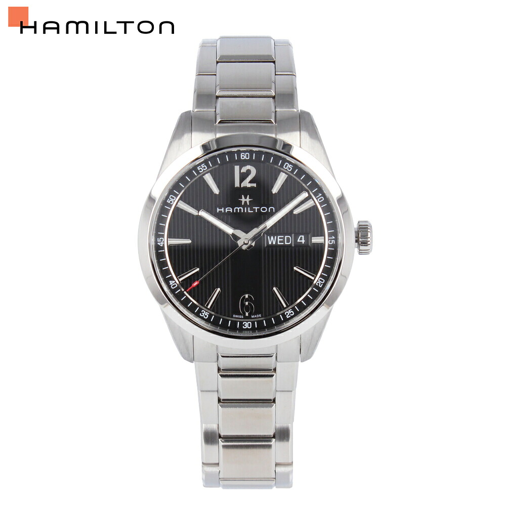 HAMILTON ハミルトン ブロードウェイ Day Date Quartz 腕時計 時計 メンズ クオーツ アナログ 3針 ステンレス メタル シルバー ブラック H43311135 プレゼント ギフト 1年保証 送料無料