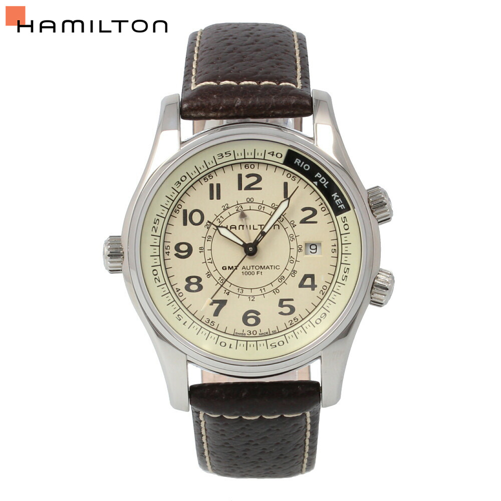 Hamilton ハミルトン H カーキ ネイビー Khaki Utc Auto 腕時計 メンズ 42mm 機械式 自動巻き オートマチック パイロットウォッチ Gmt アナログ レザー あす楽対応 東海 Painfreepainrelief Com