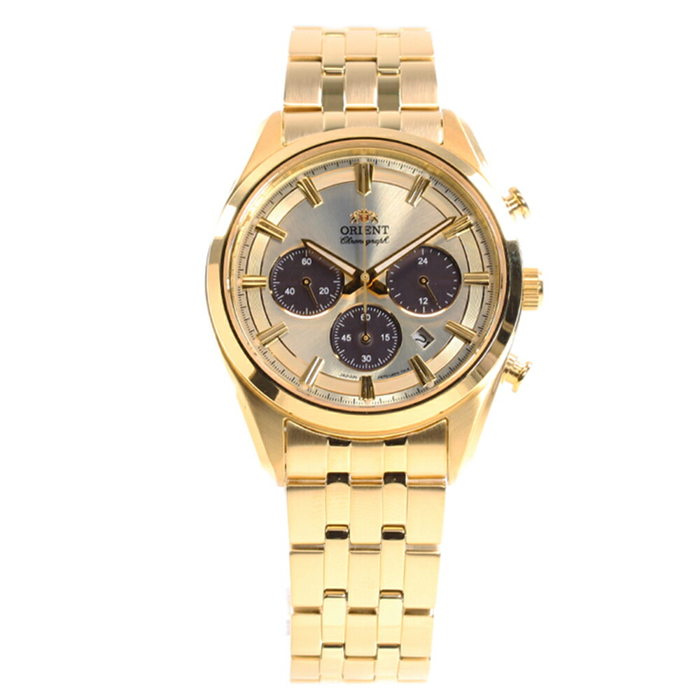 ORIENT RN-TX0301G Contemporary　コンテンポラリー　ソーラーバッテリー　ゴールド　メンズ　サファイアクリスタル 腕時計 プレゼント ギフト 1年保証 送料無料