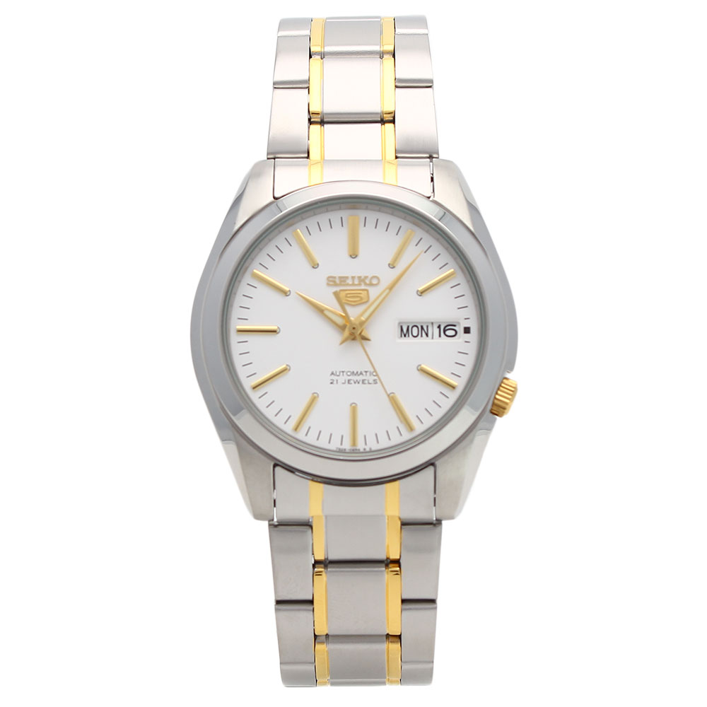SEIKO セイコー SNKL47K1 アナログ 自動巻き SEIKO5 シルバー 自動巻き ホワイト メンズ腕時計 プレゼント ギフト 1年保証 送料無料｜時計倉庫TOKIA